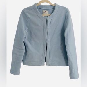 Dudley Stephens Cat Rock Cardigan Top Size Medium Fleece Light Blue